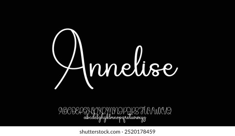 Logotipo de fonte com letras do alfabeto moderno. Tipografia de luxo letras mínimas decorativo casamento vintage retro logos. ilustração vetorial