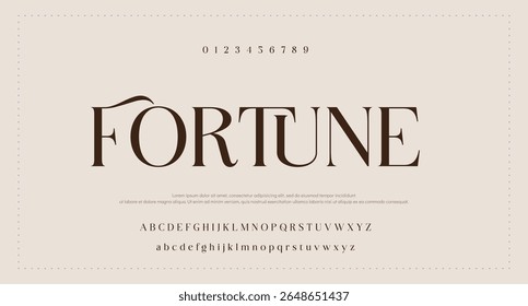 Modern alphabet letters font logo. Typography luxury minimal lettering fonts decorative wedding vintage retro logos. vector illustration