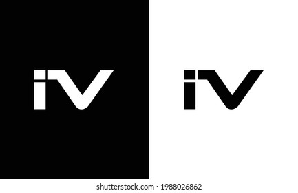 Modern alphabet letters Initials Monogram logo IV, VI, I and V
