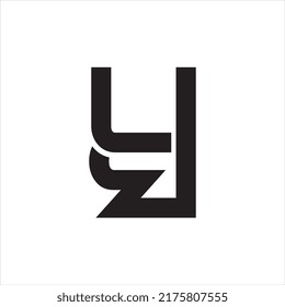 Letras alfabéticas Iniciales Logo Monograma YR