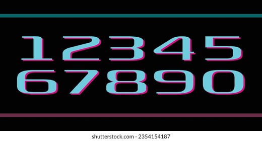 Modern alphabet with numbers. Simple square letters of rough shapes.Ultra bold font in modern brutal style.