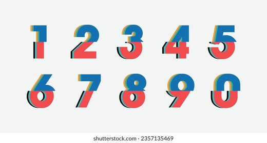 Alfabeto moderno con números. Letras cuadradas simples de formas ásperas. Fuente ultraudaz en estilo brutal moderno.