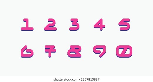 Modern alphabet with numbers. Simple square letters of rough shapes.Ultra bold font in modern brutal style.