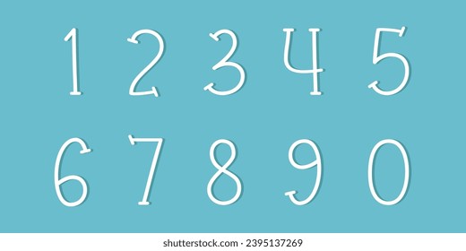 Modern alphabet with numbers. Simple square letters of rough shapes.Ultra bold font in modern brutal style.