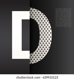 Modern Alphabet on Black Background : Vector Illustration