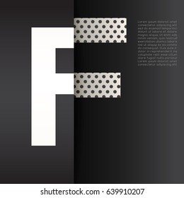 Modern Alphabet on Black Background : Vector Illustration