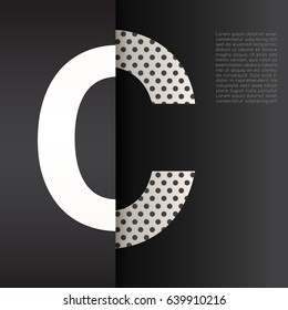 Modern Alphabet on Black Background : Vector Illustration