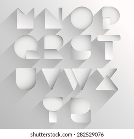 Modern Alphabet on White Background
