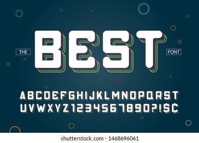 Modern alphabet, swatch color control, abc