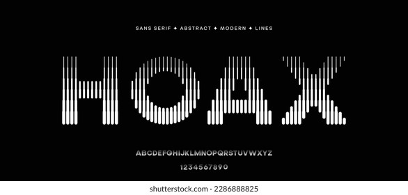 Modern Alphabet Typeface with Vertical Line Pattern
