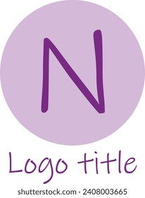 Modern alphabet vector logo letter N initials SoMe icon