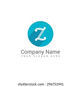 Modern alphabetical  company logos, clean designs. Abstract shapes.