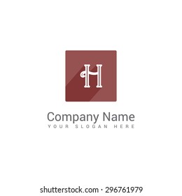 Modern alphabetical  company logos, clean designs. Abstract shapes.