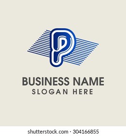 Modern alphabetical logo design in vector.