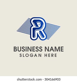 Modern alphabetical logo design in vector.