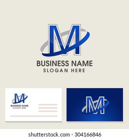 Modern alphabetical logo design and visiting card design in vector.