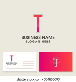Modern alphabetical logo and visiting card design in vector.