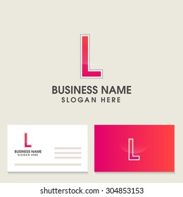 Modern alphabetical logo and visiting card design in vector.