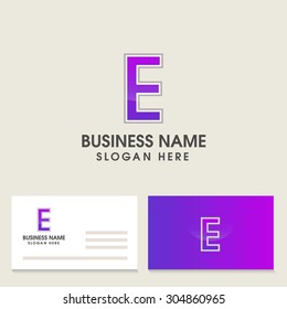 Modern alphabetical logo and visiting card design in vector.