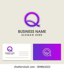 Modern alphabetical logo and visiting card design in vector.