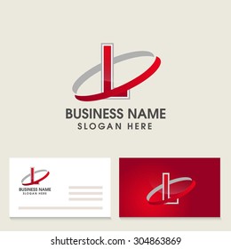 Modern alphabetical logo and visiting card design in vector.