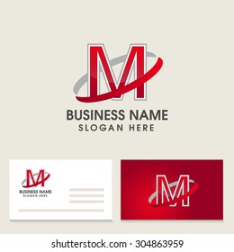 Modern alphabetical logo and visiting card design in vector.