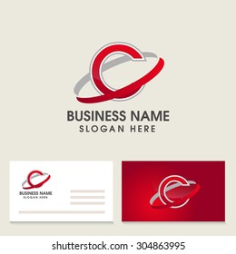 Modern alphabetical logo and visiting card design in vector.