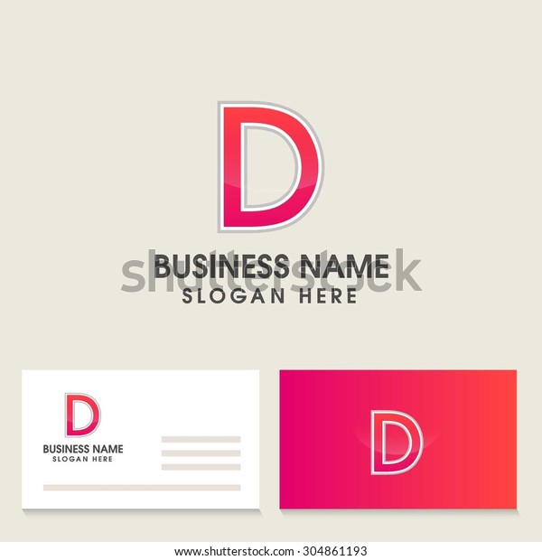 Modern alphabetical logo and visiting card design\
in vector.