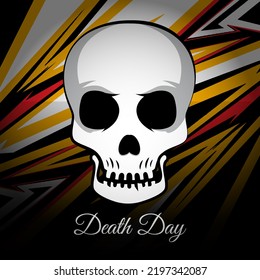 Modern and amazing happy day of dead design background vector