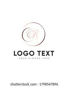 A modern with amazing swashes and bold script  letter type R  logo template, Vector logo for business and company identity 