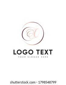 A modern with amazing swashes and bold script  letter type O  logo template, Vector logo for business and company identity 