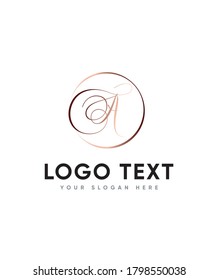 A modern with amazing swashes and bold script  letter type A  logo template, Vector logo for business and company identity 