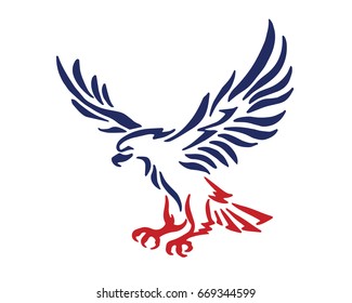 Modern American Eagle Patriotic Logo