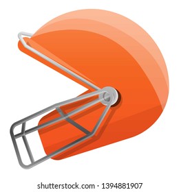 Modern american football helmet icon. Cartoon of modern american football helmet vector icon for web design isolated on white background