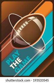 Modern american football poster. Vector illustration.