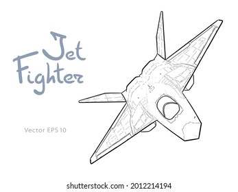 Fighter Jet Sketch Stock Vectors Images Vector Art Shutterstock