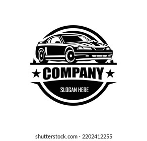 Modern American muscle car vector graphic design isolated