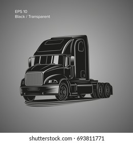 Modern american truck vector illustration. Heavy transport picture