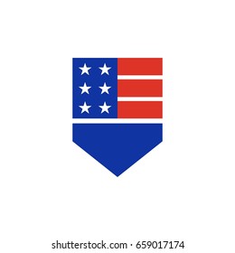 Modern American USA shield emblem icon logo symbol