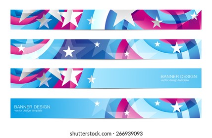 Modern american vector banners template