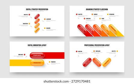 Modern Analysis 4 5 2 Conjunto de Plantilla de marco de infografía de 3 pasos. Planificación de proyectos Cuatro Cinco Dos Diagrama de tres elementos Presentación Diseño Paquete de Ilustración vectorial.