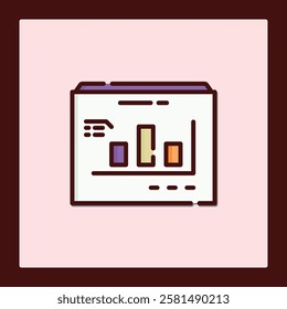 Modern Analytics Dashboard Icon Graphic