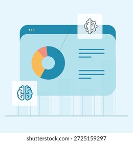 Moderno Analisar tendências de inteligência artificial e prever o crescimento futuro dos negócios por meio da visualização de dados e da análise de mercado