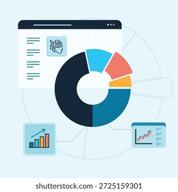 Moderno Analisar tendências de inteligência artificial e prever o crescimento futuro dos negócios por meio da visualização de dados e da análise de mercado