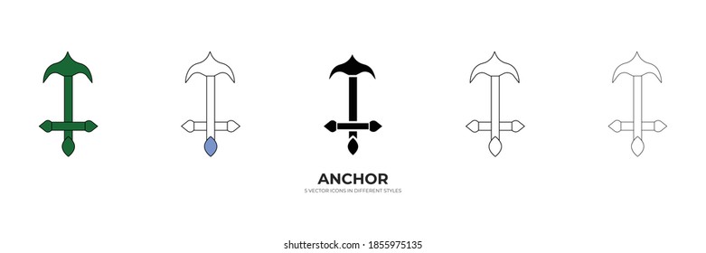 modern anchor vector type icon