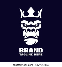 Modern angry gorilla logo. Vector illustration