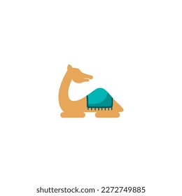 modern animal desert camel in arabian camel logo design vector template