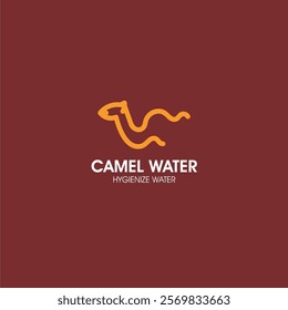 modern animal desert camel in arabian camel logo design vector template camel water 
