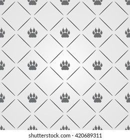 Modern Animal footprint pattern. Background. Vector illustration