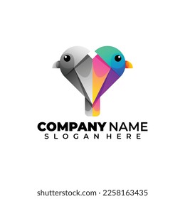 modern animal logo with gradient